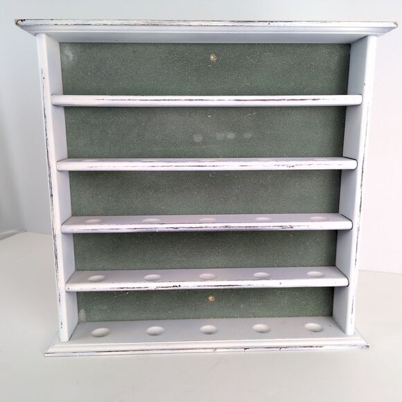 Upcycled Wood Golf Ball or Curio Display Shelf 13x14" Holds 25 Balls Distressed - Picture 3 of 7